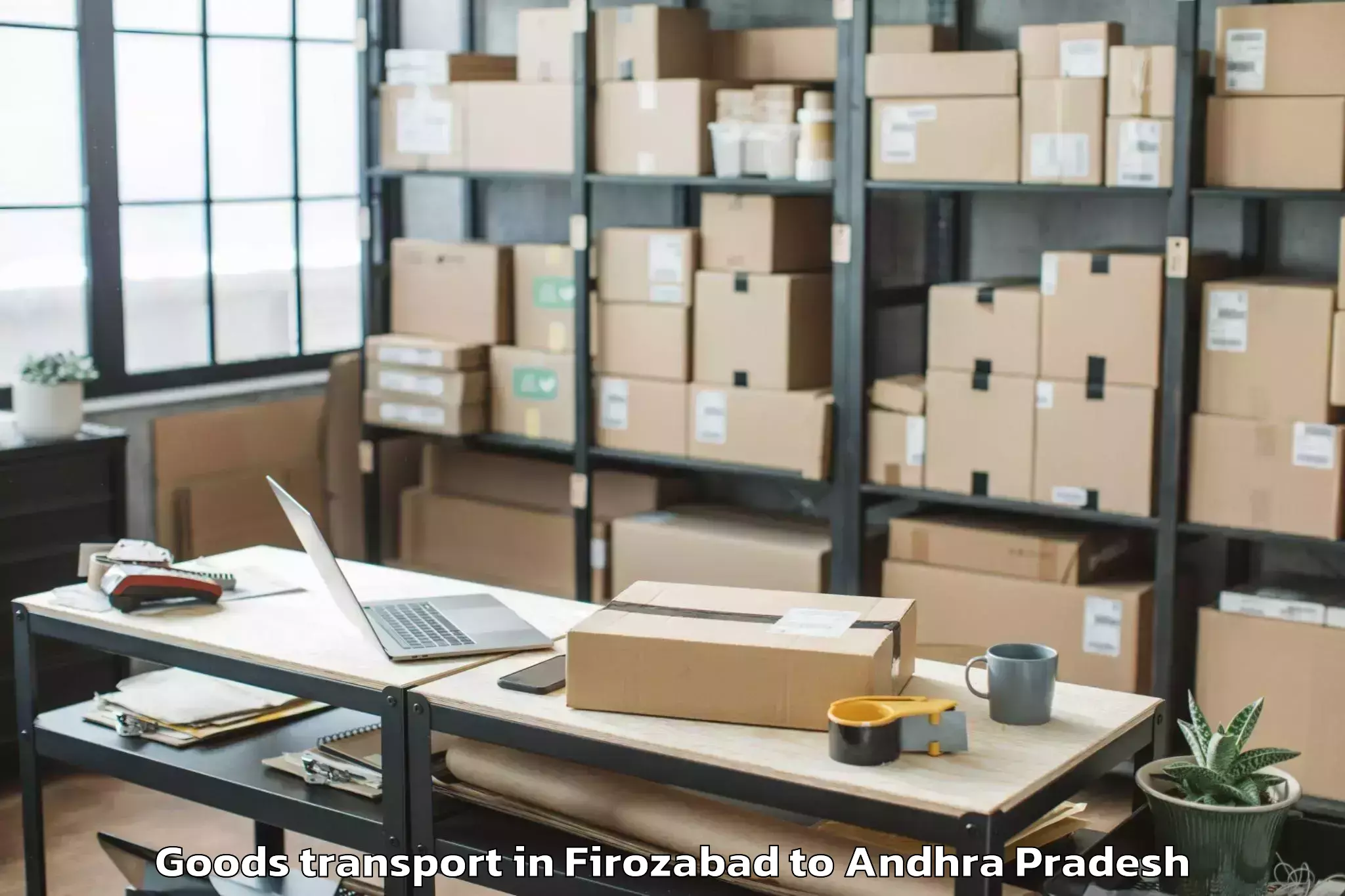 Quality Firozabad to Rayalaseema University Kurnool Goods Transport